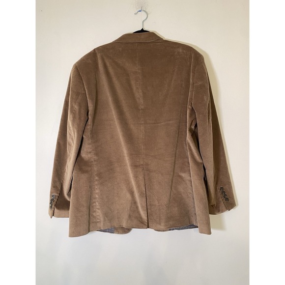 Mens Saddlebred 44S Brown Corduroy Blazer Sport Coat Cotton 2 Button Preppy - Picture 12 of 14